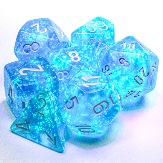 Chessex - Borealis Sky Blue/White Polyhedral 7-Die Set