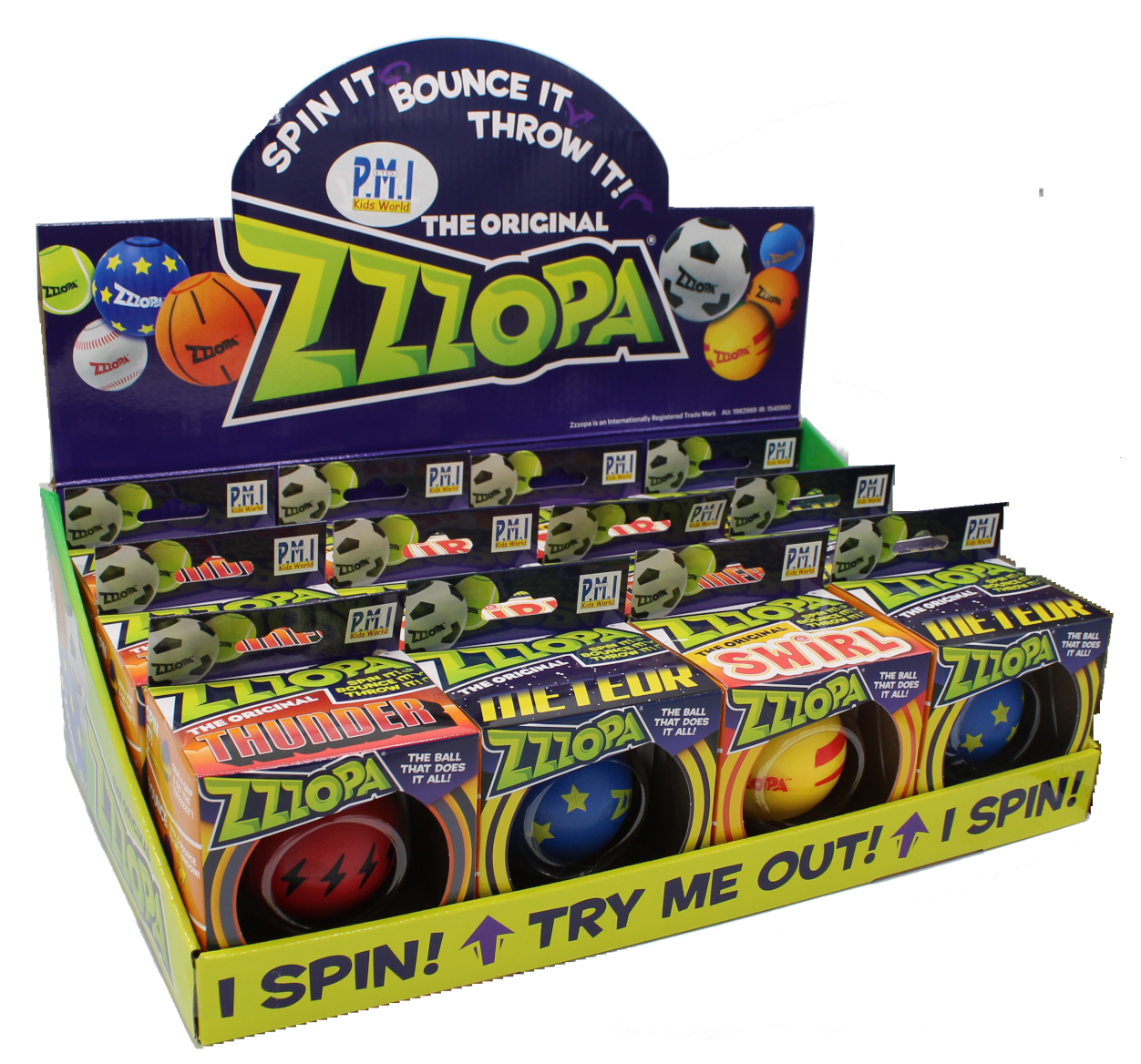 MukikiM - Zzzopa - World's only fidget spinning bouncy ball!
