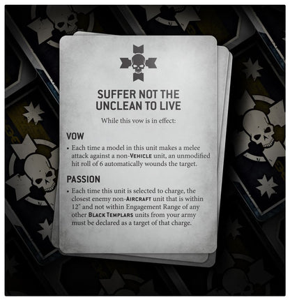 40K - Black Templars Data Cards