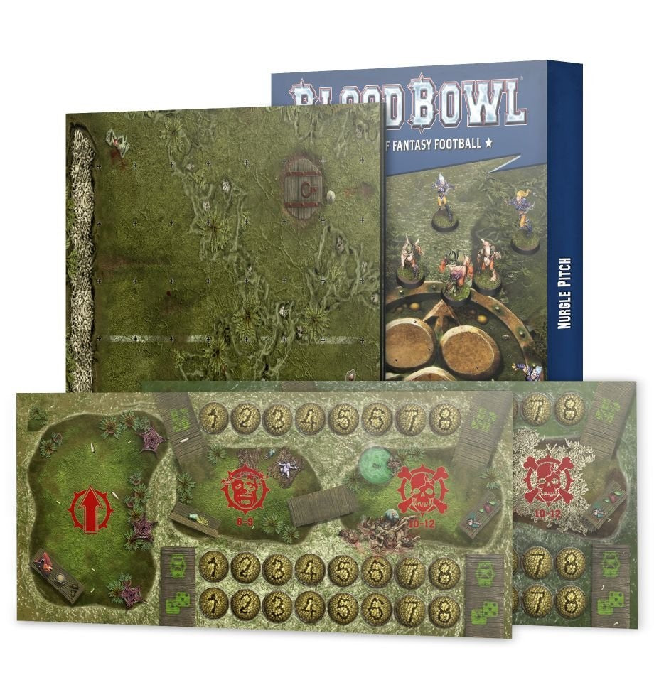 Blood Bowl - Nurgle Pitch Double-sided Pitch and Dugouts Set