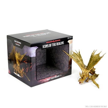 D&D Icons of the Realms Miniatures: Adult Gold Dragon Premium Figure