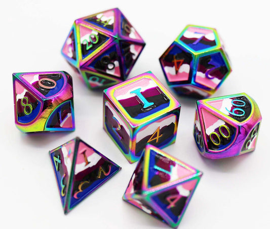 Gender Fluid Pride Flag RPG Dice Set