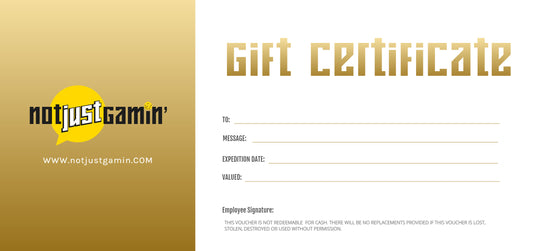 Not Just Gamin' Gift Card