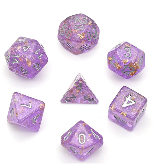 Foam Brain - Purple with Gold Foil Dice Set