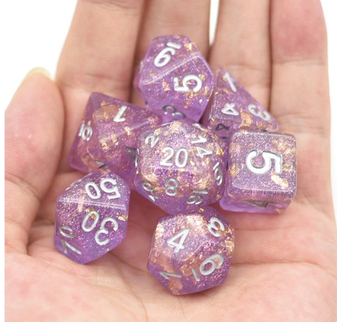 Foam Brain - Purple with Gold Foil Dice Set