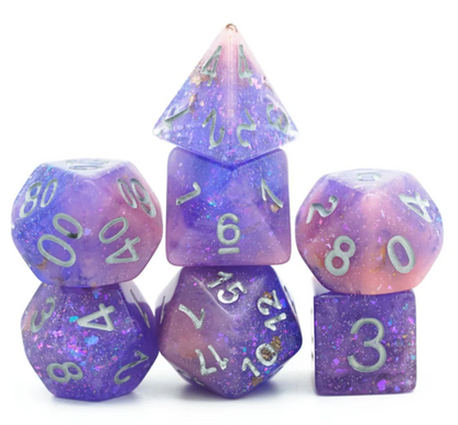 Foam Brain - Pink & Purple Seabed Treasure Dice Set