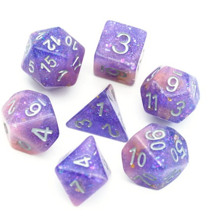 Foam Brain - Pink & Purple Seabed Treasure Dice Set