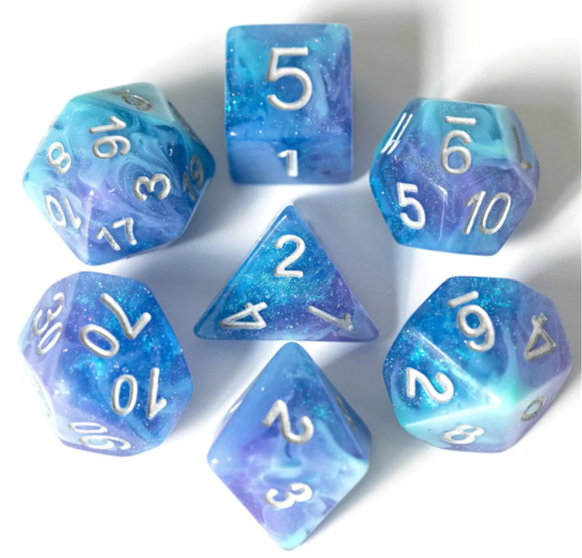 Foam Brain - Cerulean Night RPG Dice Set