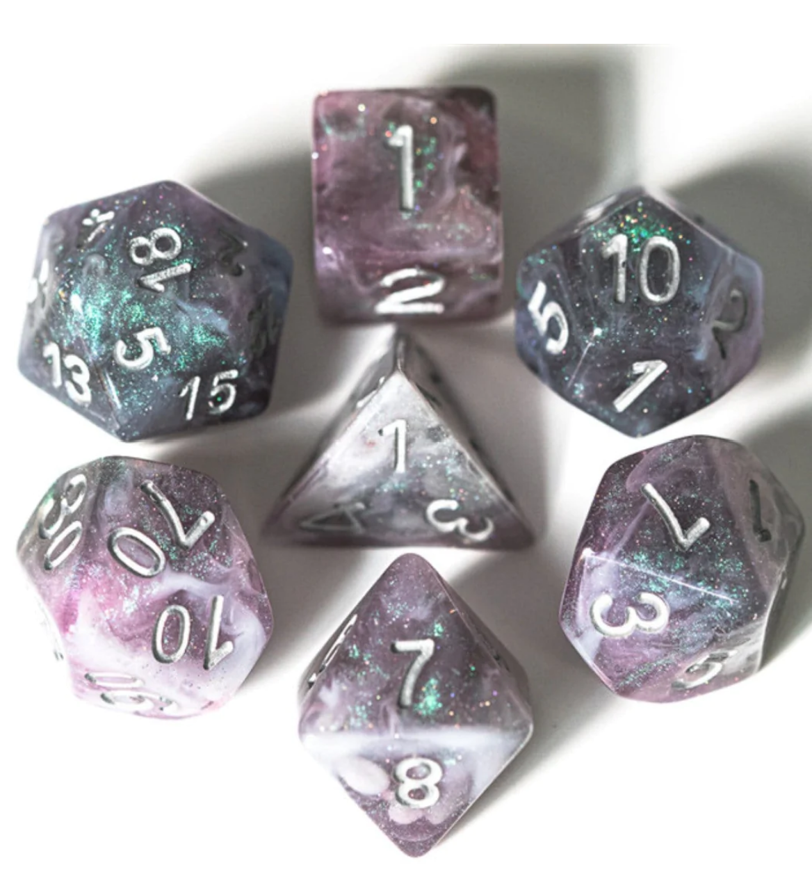 Foam Brain - Aurora Borealis RPG Dice Set