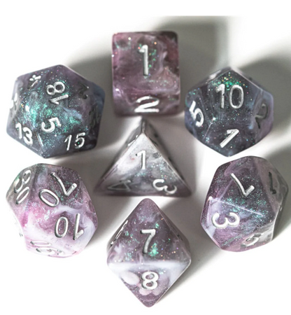 Foam Brain - Night Sky Aurora RPG Dice Set
