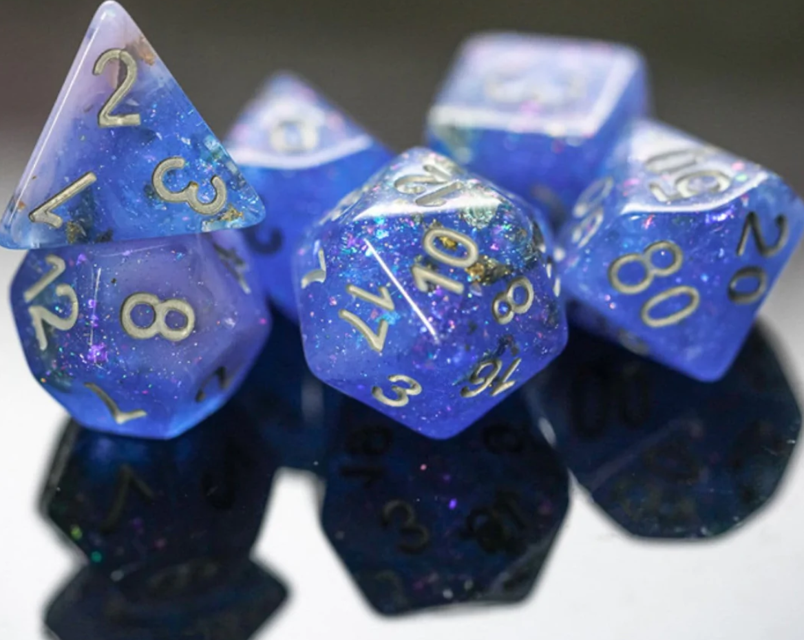 Foam Brain - Blue & Pink Seabed Treasure Dice Set