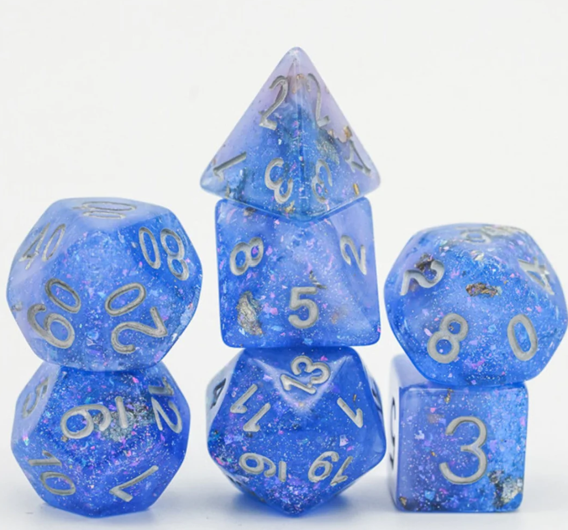 Foam Brain - Blue & Pink Seabed Treasure Dice Set