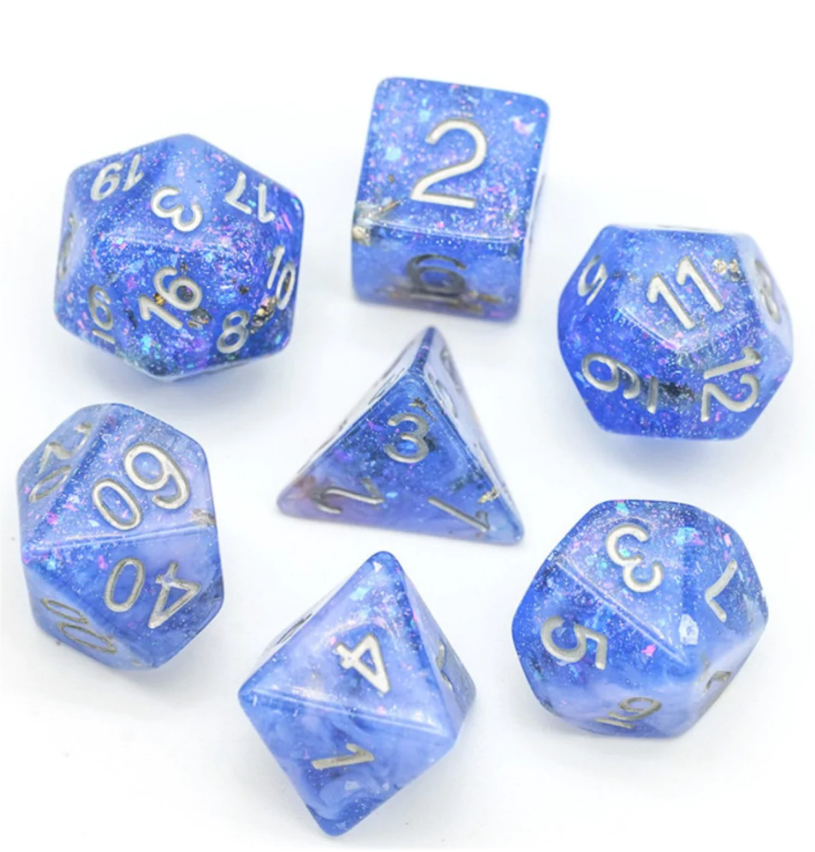 Foam Brain - Blue & Pink Seabed Treasure Dice Set