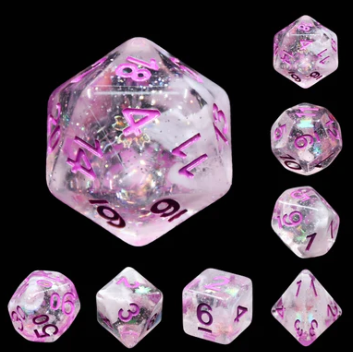 Foam Brain - Pink Memory RPG Dice Set