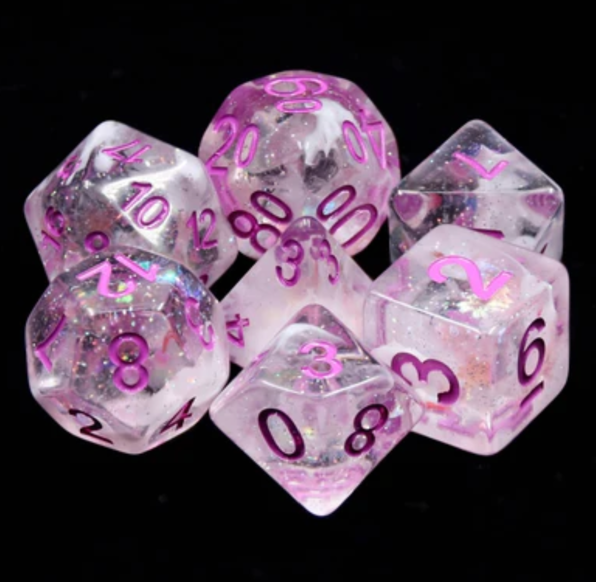 Foam Brain - Pink Memory RPG Dice Set