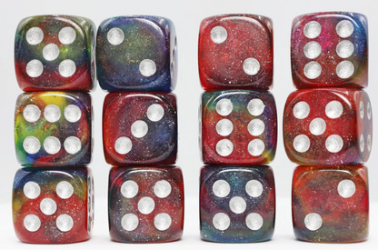 Foam Brain - Cosmic Mystery Glitter - 12 piece Pip D6's