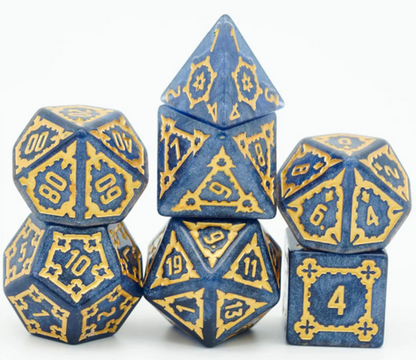 Foam Brain - Huge Blue Castle Dice Set - 25mm