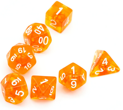 Foam Brain - Orange Tangerine RPG Dice Set