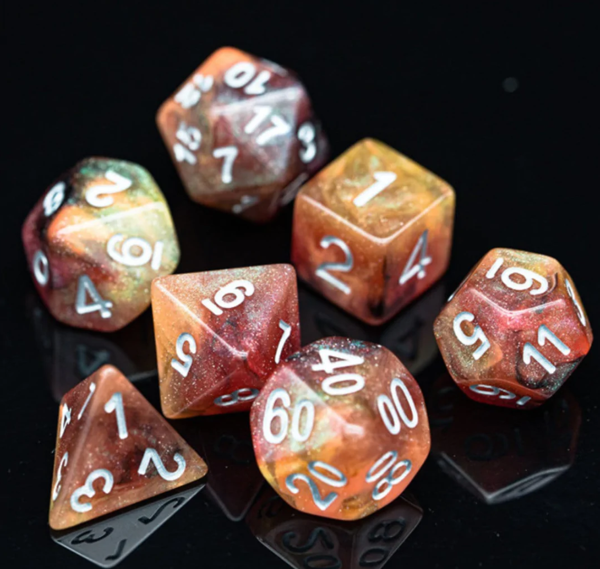 Foam Brain - Copper Cosmos RPG Dice Set