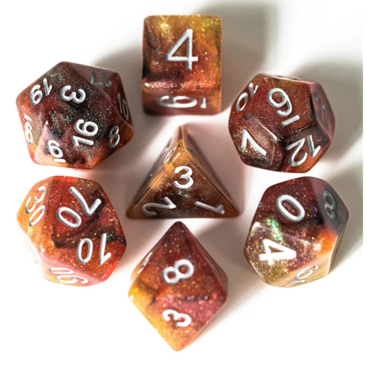 Foam Brain - Copper Cosmos RPG Dice Set