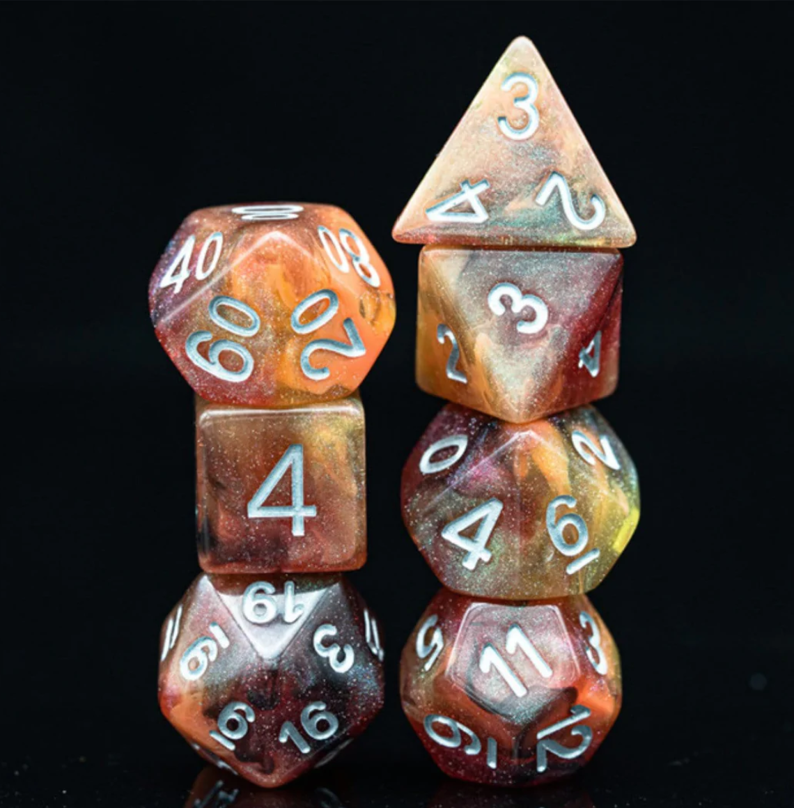 Foam Brain - Copper Cosmos RPG Dice Set