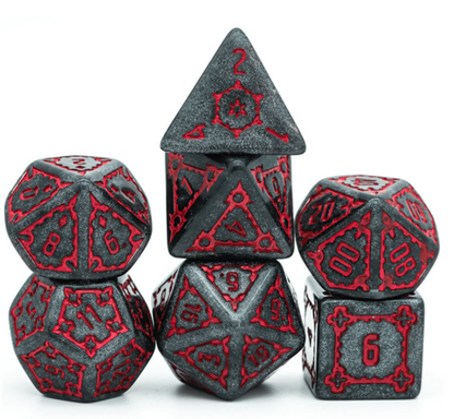 Foam Brain - Huge Black Castle Dice Set - 25mm