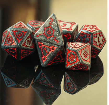 Foam Brain - Huge Black Castle Dice Set - 25mm