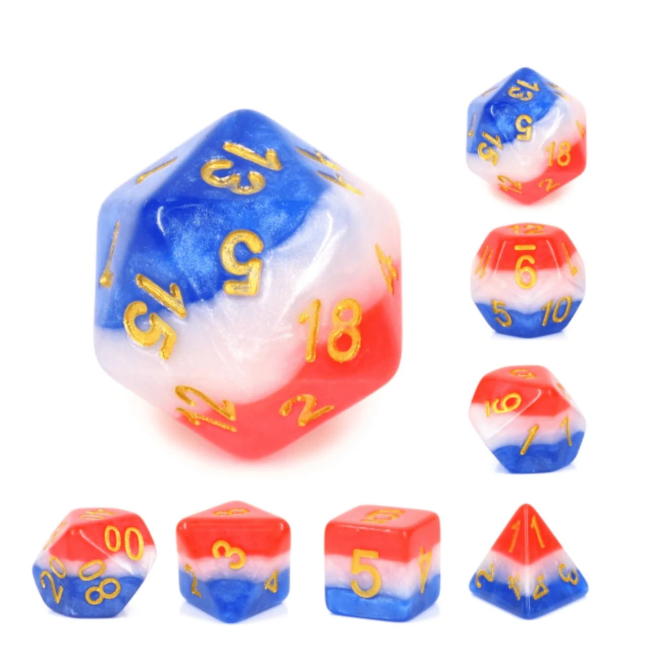 Foam Brain - Old Glory RPG Dice Set