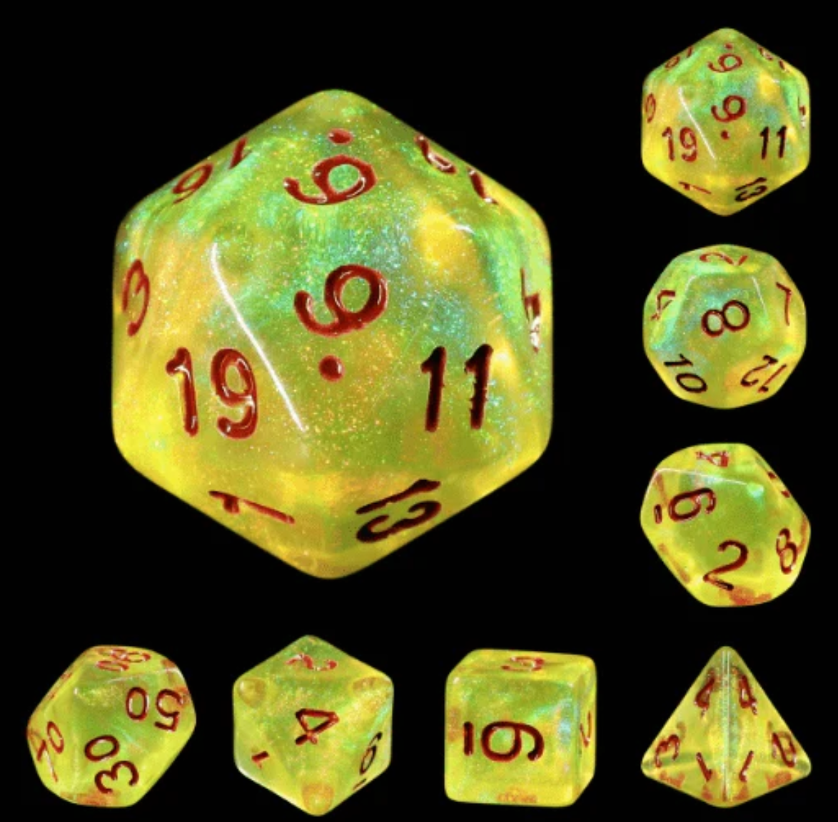 Foam Brain - LimeLight RPG Dice Set