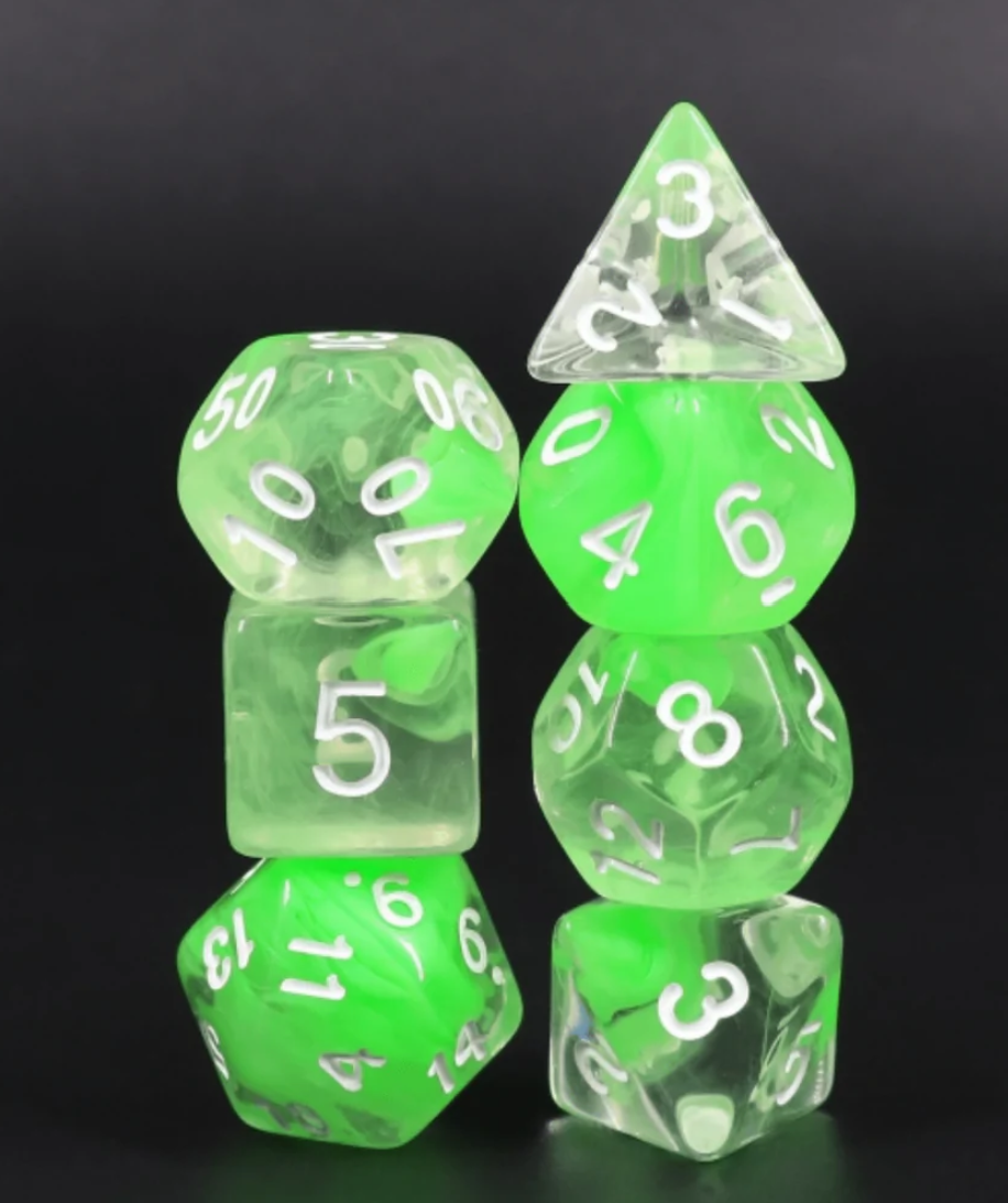 Foam Brain - Summer Limes RPG Dice Set