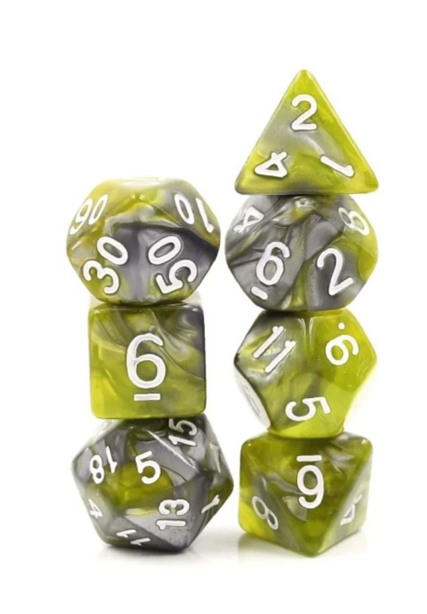 Foam Brain - Green Flow RPG Dice Set