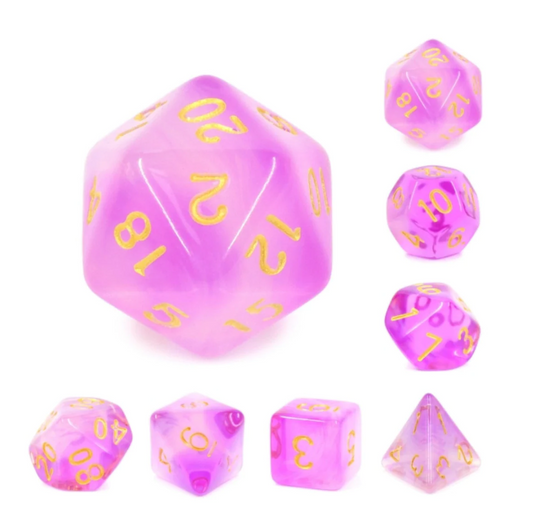 Foam Brain - Purple Milky RPG Dice Set