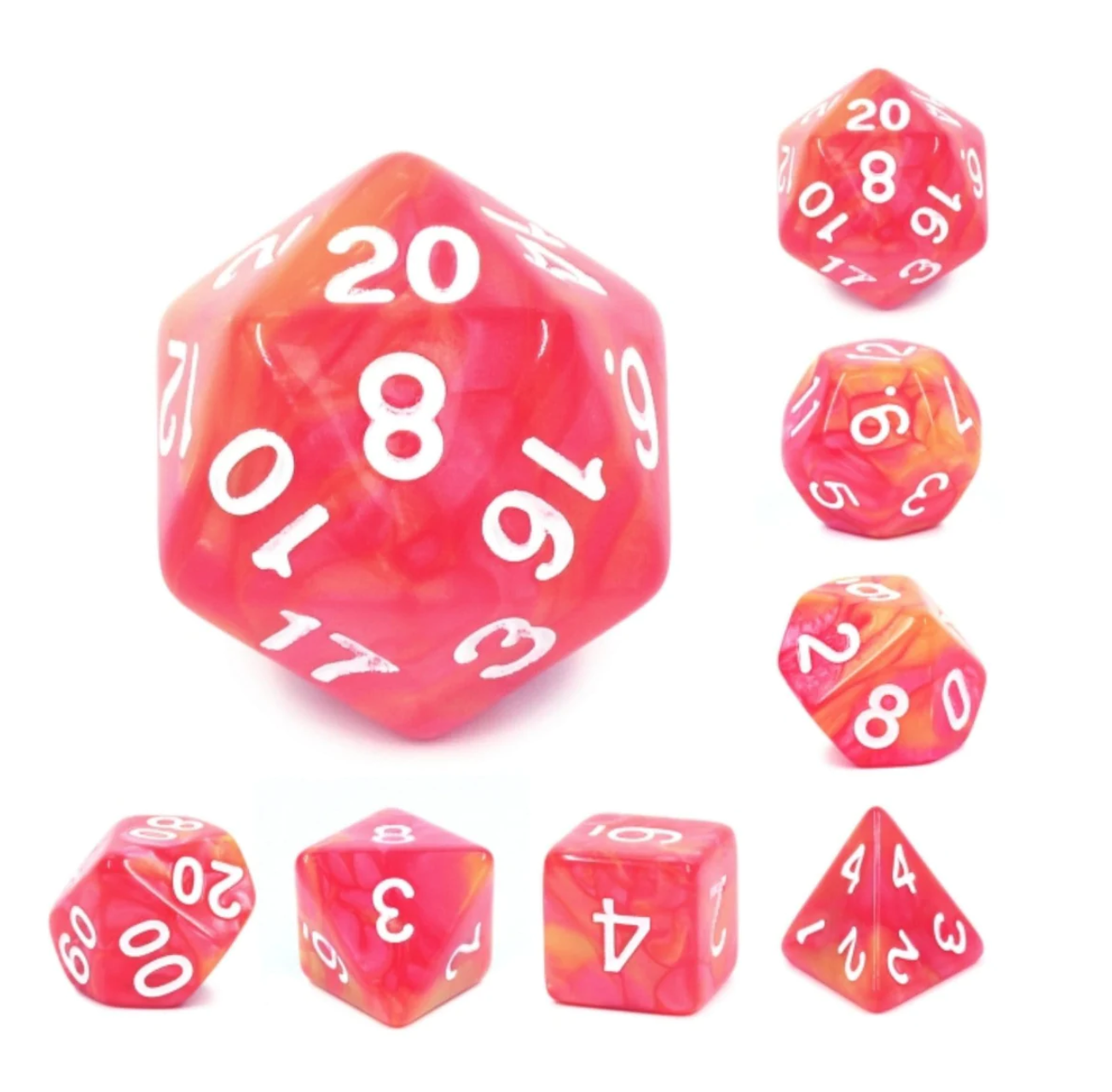 Foam Brain - Grapefruit RPG Dice Set