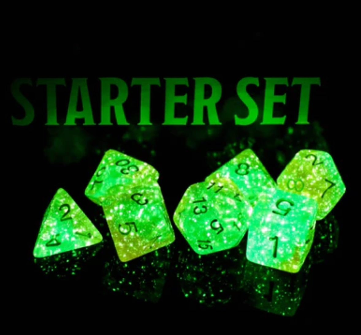 Foam Brain - Glow in the Dark Rebirth RPG Dice Set