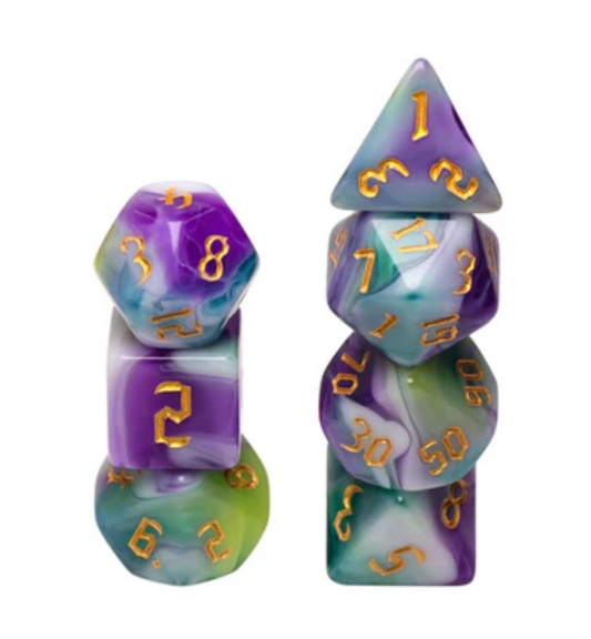 Foam Brain - Siberian Iris RPG Dice Set