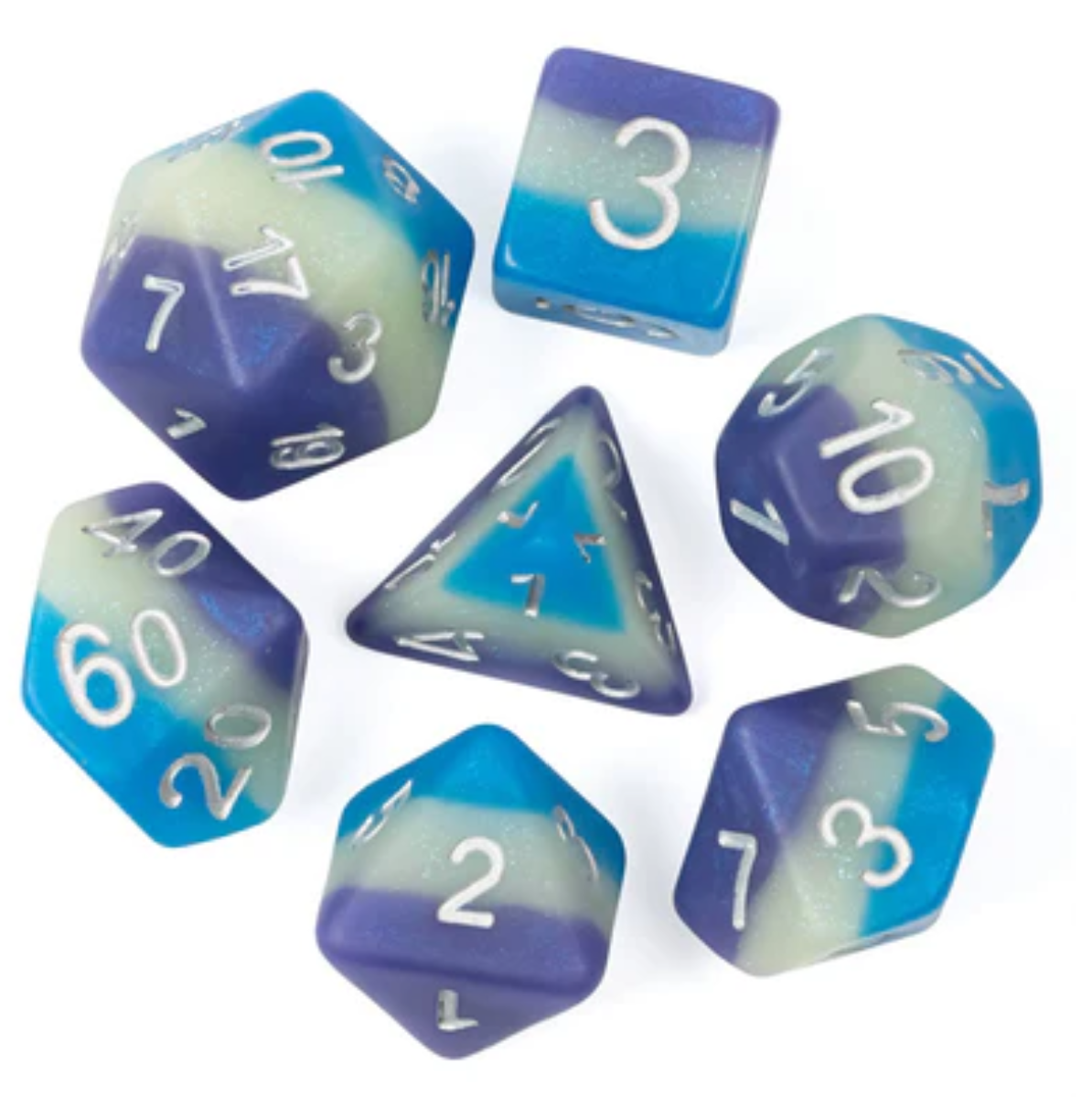 Foam Brain - Blueberry Snow Cone RPG Dice Set