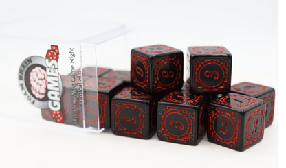 Foam Brain - Magic Burst D6 Set - Red - 12 piece D6's