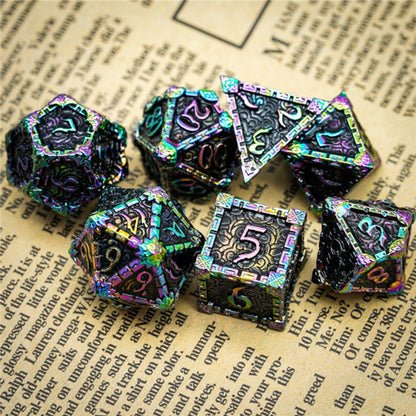 Dagger of Venom: Black Rainbow RPG Metal Dice Set
