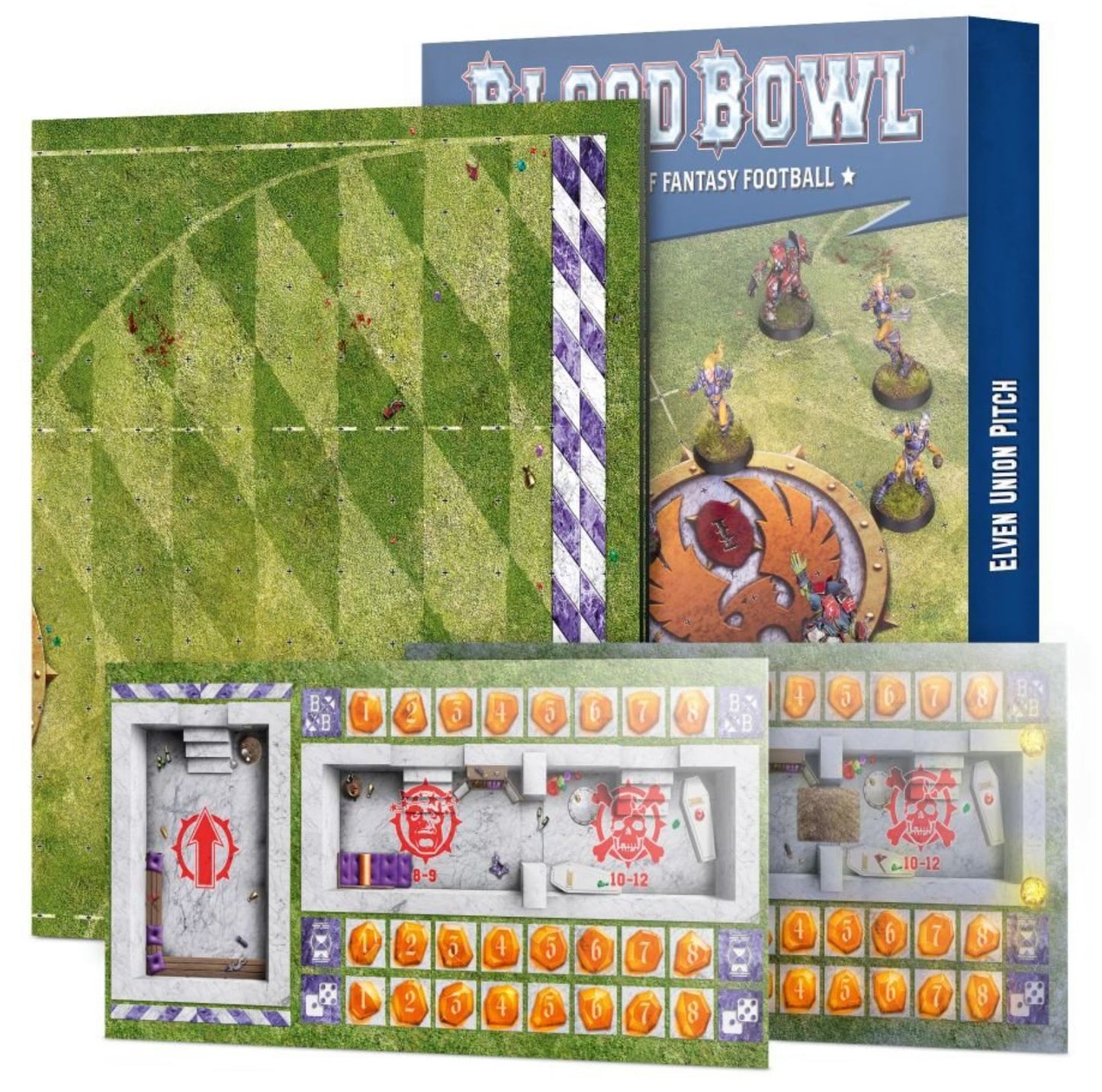Blood Bowl - Elven Union Pitch – Double-sided Pitch and Dugouts Set