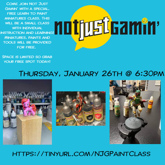 Learn to Paint Miniatures: The Basics Class - January 26th 2023