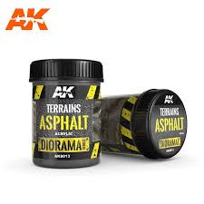 AK-Interactive: (Texture) TERRAINS ASPHALT - 250ml (Acrylic)