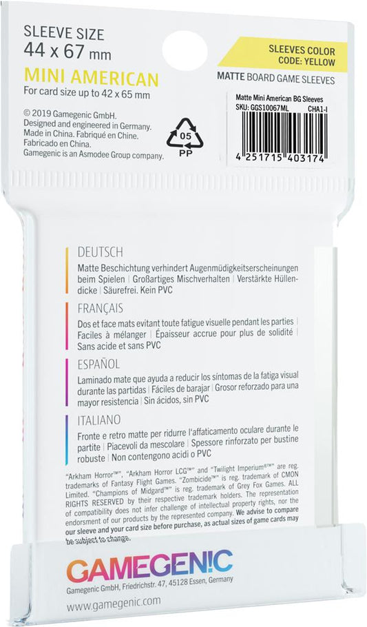 Gamegenic - Mini American Prime Board Game Sleeves