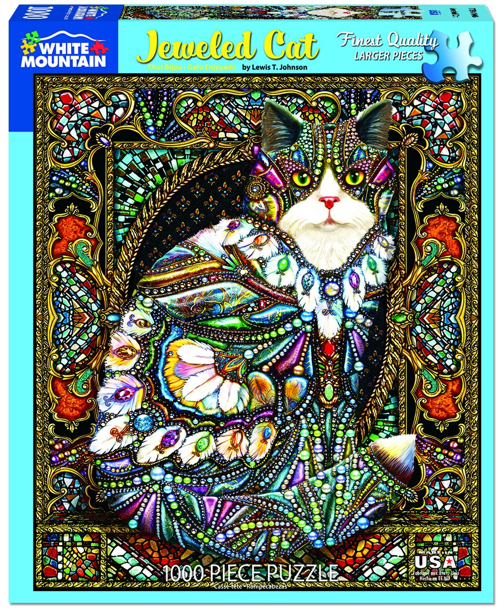 White Mountain Puzzle - Jeweled Cat
