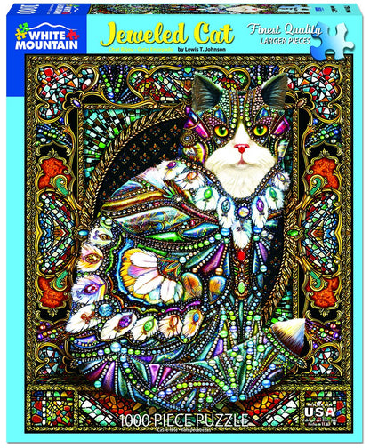 White Mountain Puzzle - Jeweled Cat