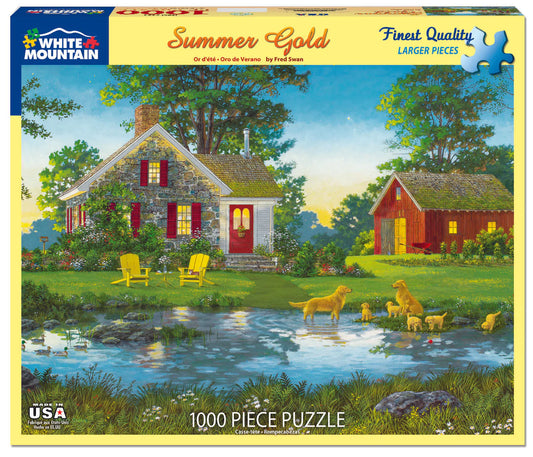 White Mountain Puzzles - Summer Gold 1000 Piece Jigsaw Puzzle