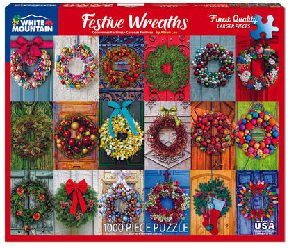 Puzzles - Holiday Wreaths (1000 pieces)