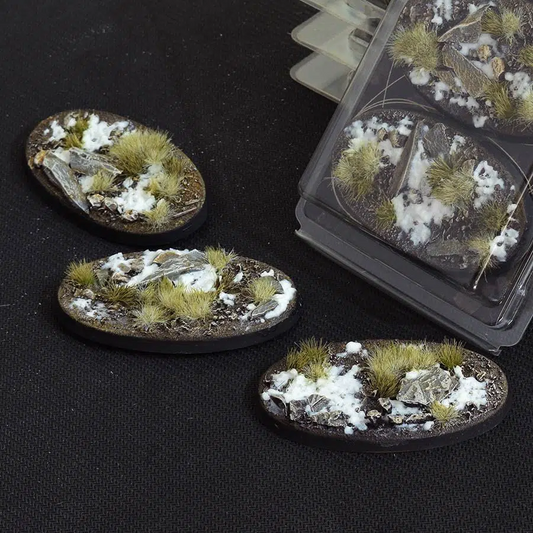 Gamers Grass - Battle Ready Winter Bases (Oval 75mm)