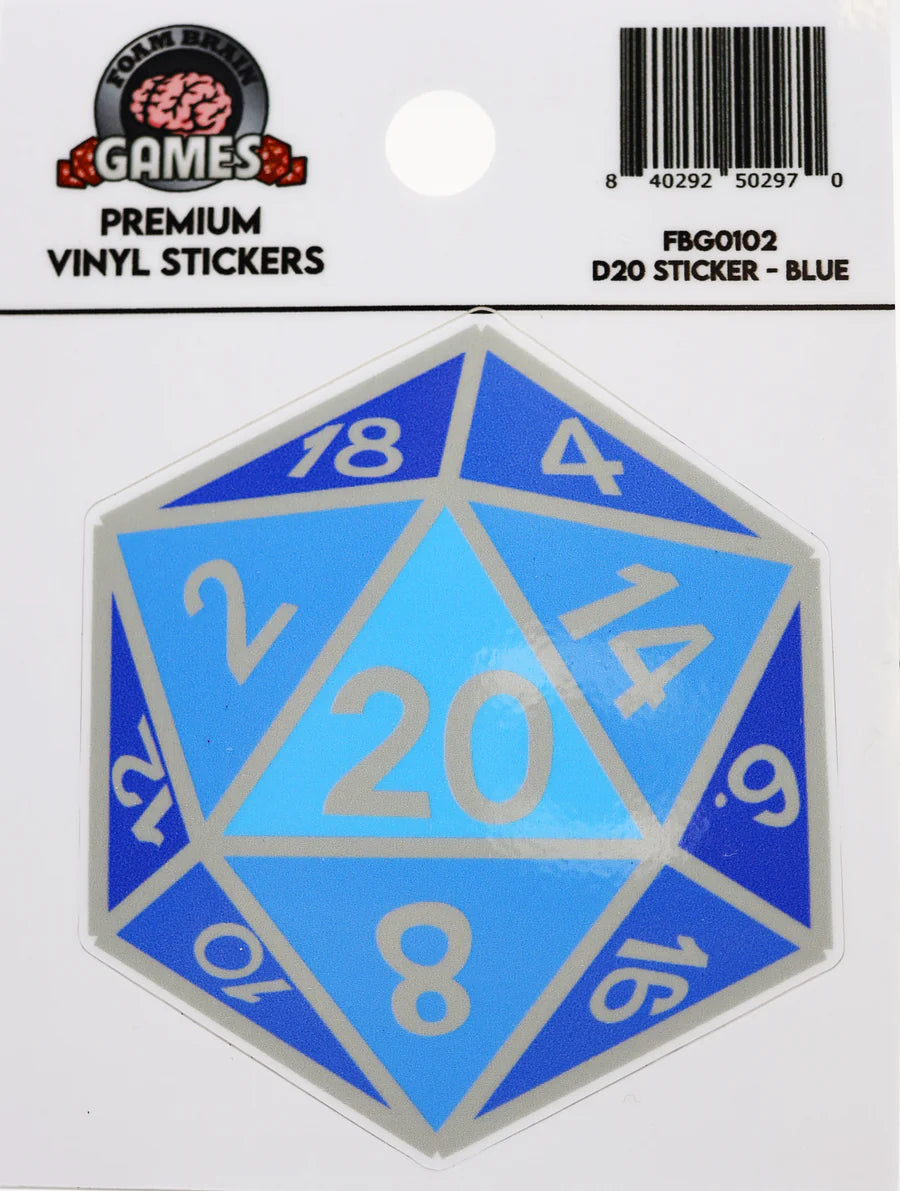 D20 STICKER: BLUE
