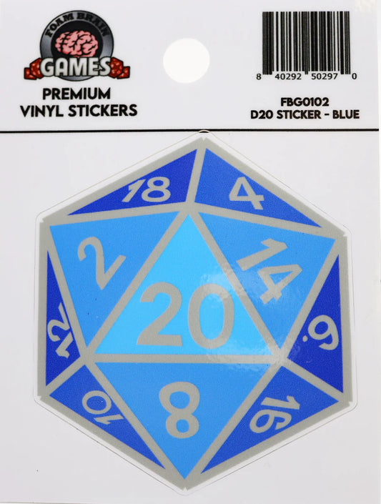 D20 STICKER: BLUE