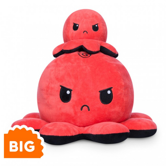 BIG Reversible Octopus Plush Red/Black